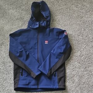 Sacndinavian Explorer Unisex Blue and Black Hooded Jacket